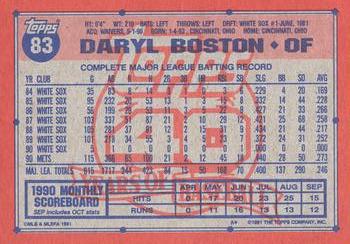 1991 Topps - Desert Shield #83 Daryl Boston Back