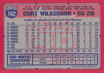 1991 Topps - Desert Shield #142 Curt Wilkerson Back