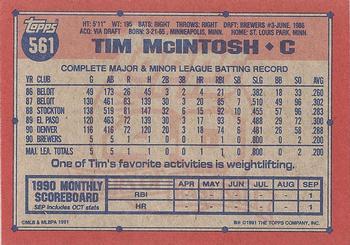 1991 Topps - Desert Shield #561 Tim McIntosh Back