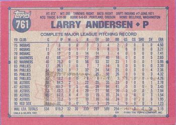 1991 Topps - Desert Shield #761 Larry Andersen Back