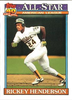 1991 Topps - Collector's Edition (Tiffany) #391 Rickey Henderson Front