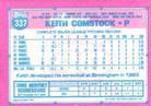 1991 Topps Micro #337 Keith Comstock Back