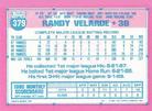 1991 Topps Micro #379 Randy Velarde Back