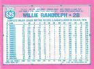 1991 Topps Micro #525 Willie Randolph Back