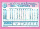 1991 Topps Micro #547 Mike Pagliarulo Back