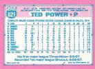 1991 Topps Micro #621 Ted Power Back