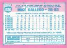 1991 Topps Micro #686 Mike Gallego Back