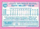 1991 Topps Micro #719 Keith Miller Back