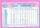 1991 Topps Micro #761 Larry Andersen Back