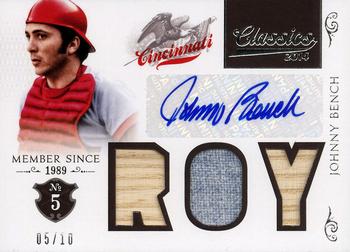 2014 Panini Classics - Membership Materials ROY Signatures #10 Johnny Bench Front