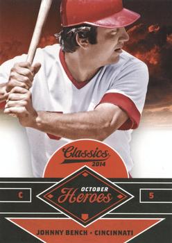 2014 Panini Classics - October Heroes #15 Johnny Bench Front