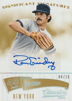 2014 Panini Classics - Significant Signatures Gold #64 Ron Guidry Front