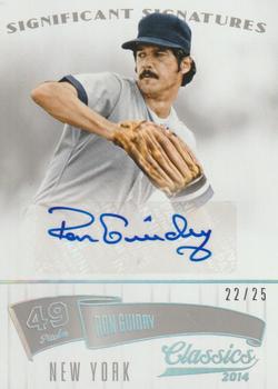 2014 Panini Classics - Significant Signatures Silver #64 Ron Guidry Front