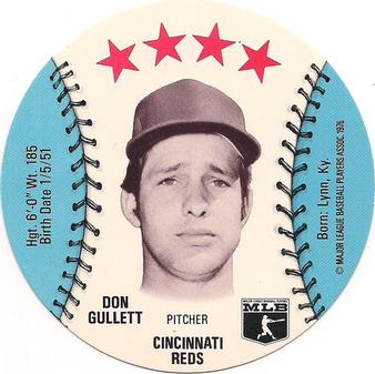 1976 Towne Club Discs #NNO Don Gullett Front
