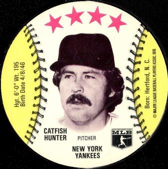 1976 Towne Club Discs #NNO Catfish Hunter Front