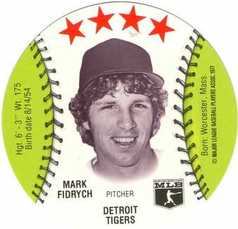 1977 Detroit Caesars Discs #NNO Mark Fidrych Front