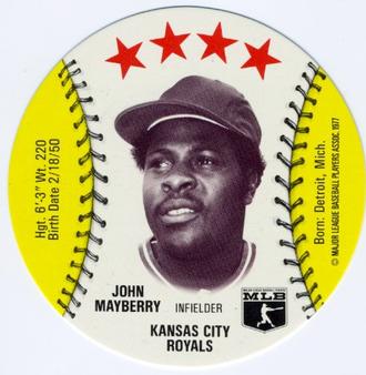 1977 Detroit Caesars Discs #NNO John Mayberry Front