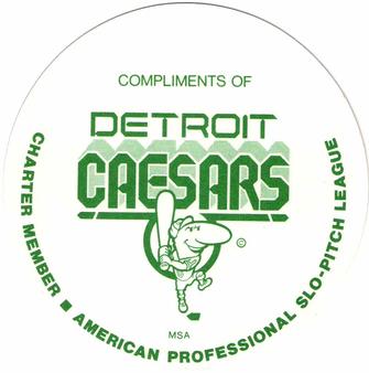 1977 Detroit Caesars Discs #NNO Rusty Staub Back