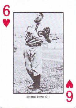1985 Jack Brickhouse Chicago Cubs Playing Cards #6♥ Mordecai Brown Front