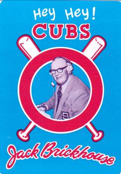 1985 Jack Brickhouse Chicago Cubs Playing Cards #5♣ Gabby Hartnett Back