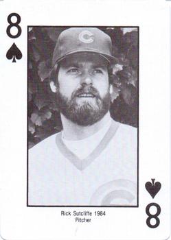 1985 Jack Brickhouse Chicago Cubs Playing Cards #8♠ Rick Sutcliffe Front