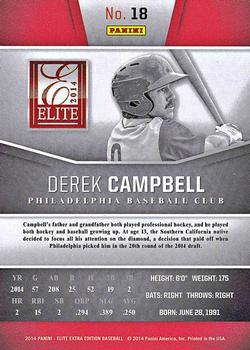 2014 Panini Elite Extra Edition #18 Derek Campbell Back