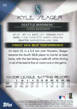 2015 Finest #32 Kyle Seager Back