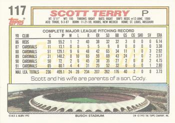 1992 Topps - Gold #117 Scott Terry Back