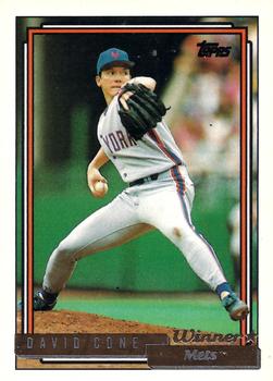 1992 Topps - Gold Winners #195 David Cone Front