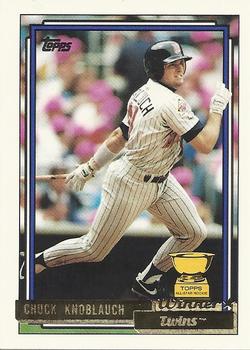 1992 Topps - Gold Winners #23 Chuck Knoblauch Front