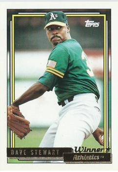 1992 Topps - Gold Winners #410 Dave Stewart Front