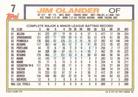 1992 Topps Micro #7 Jim Olander Back