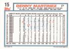 1992 Topps Micro #15 Denny Martinez Back