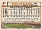 1992 Topps Micro #17 Randy Milligan Back