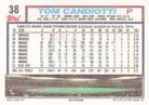 1992 Topps Micro #38 Tom Candiotti Back