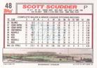 1992 Topps Micro #48 Scott Scudder Back