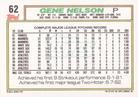 1992 Topps Micro #62 Gene Nelson Back