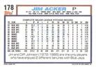 1992 Topps Micro #178 Jim Acker Back