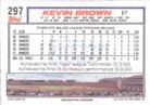 1992 Topps Micro #297 Kevin Brown Back