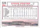 1992 Topps Micro #528 Steve Foster Back