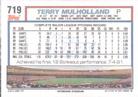 1992 Topps Micro #719 Terry Mulholland Back