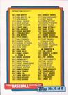 1992 Topps Micro #787 Checklist 6 of 6 Front
