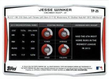 2014 Bowman Draft - Top Prospects #TP-25 Jesse Winker Back
