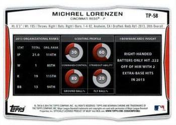 2014 Bowman Draft - Top Prospects #TP-58 Michael Lorenzen Back