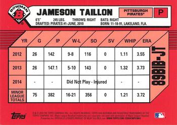 2014 Bowman Draft - 1989 Bowman is Back Silver Diamond Refractor #89BIB-JT Jameson Taillon Back