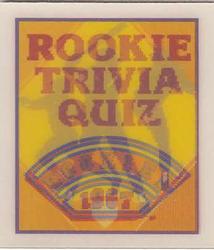 1987 Sportflics Rookies I - Rookie Trivia #3 Rookie Trivia Quiz Front