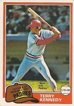 1981 O-Pee-Chee - Gray Back #353 Terry Kennedy Front
