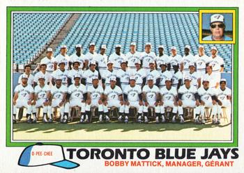 1981 O-Pee-Chee - Gray Back #331 Toronto Blue Jays / Bobby Mattick Front