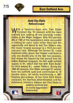 1992 Upper Deck - Gold Hologram #715 Andy Van Slyke Back