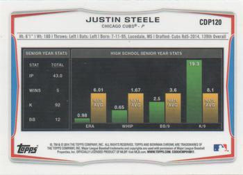 2014 Bowman Draft - Chrome Refractors #CDP120 Justin Steele Back